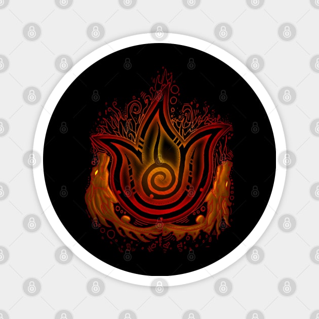 Tribal Fire. Magnet by hybridgothica